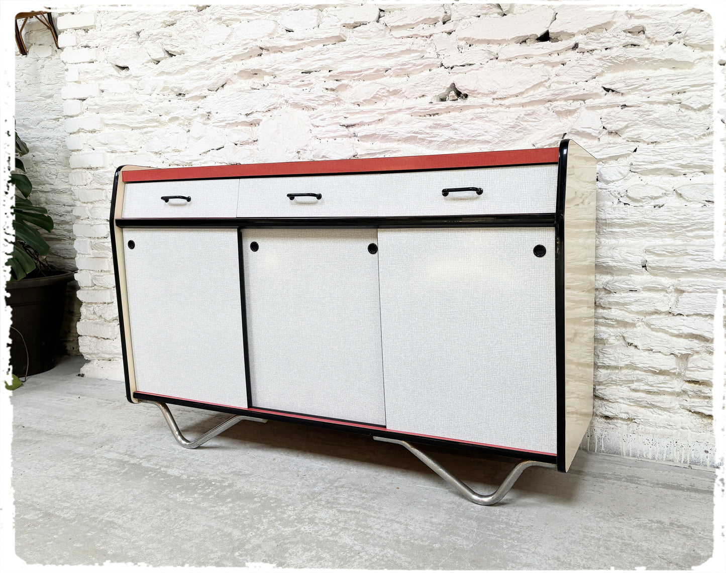 Buffet Vintage en Formica Pieds Métal