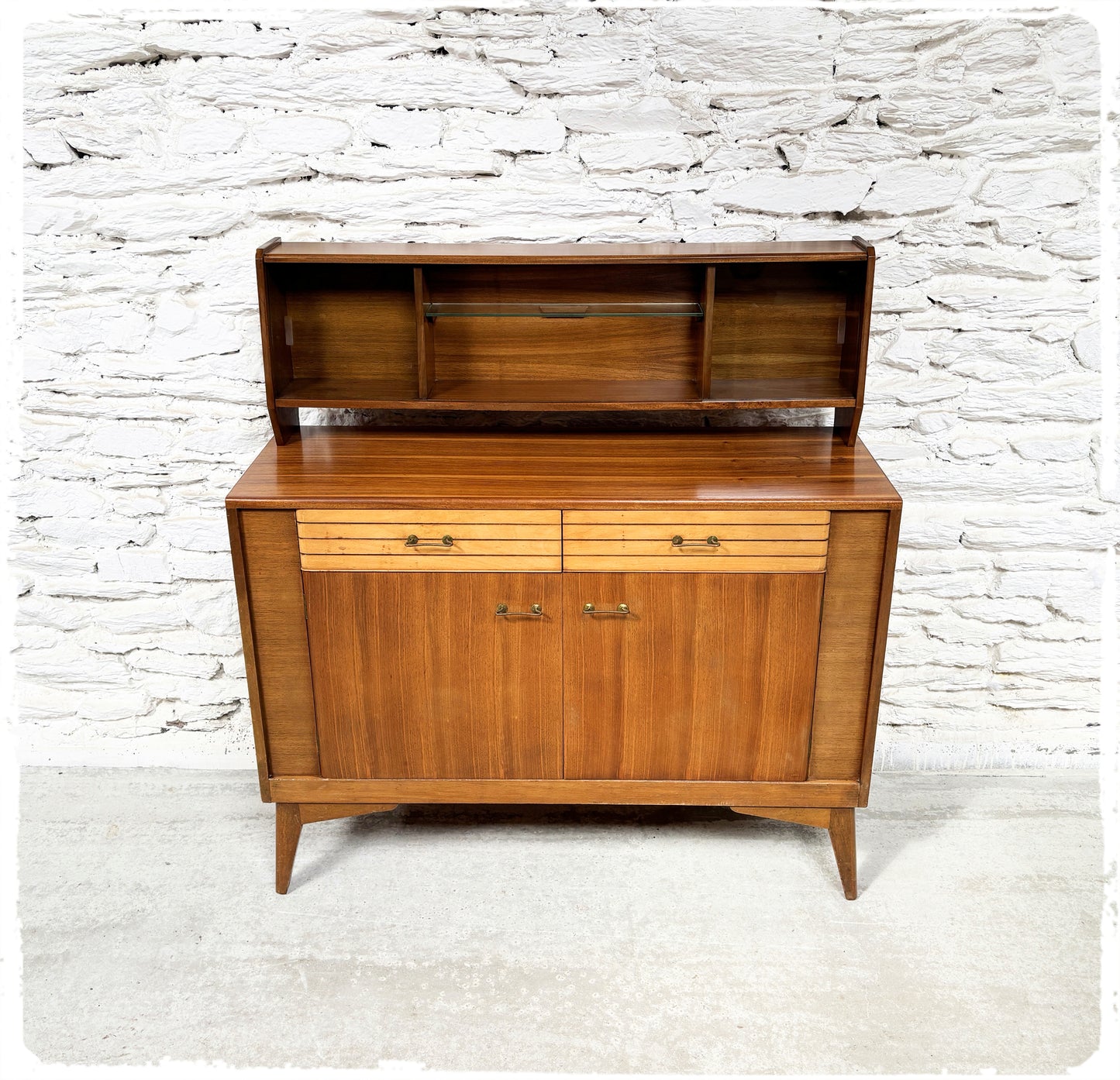 Buffet Vintage Midcentury Lebus Furniture Pieds Compas