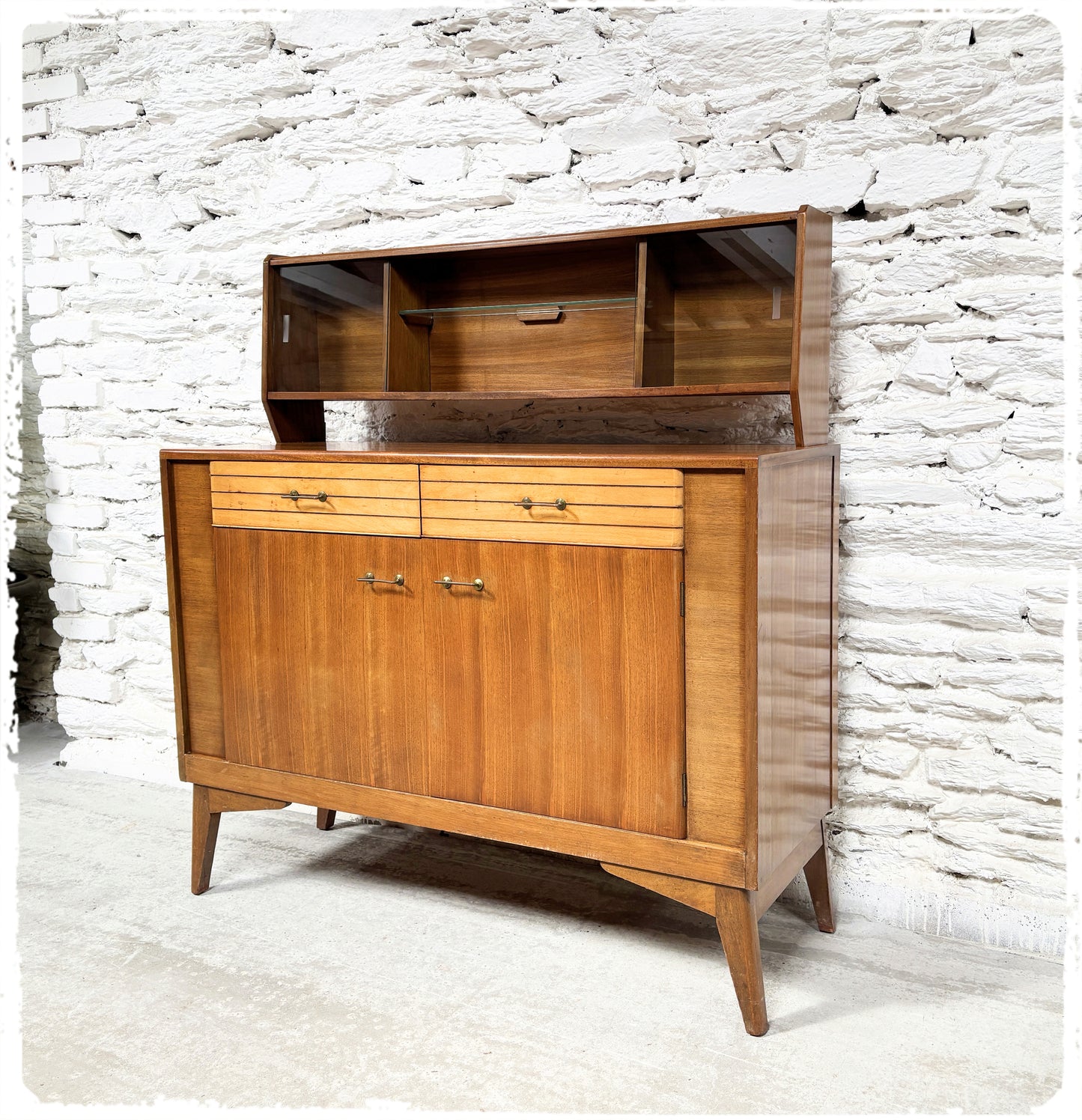 Buffet Vintage Midcentury Lebus Furniture Pieds Compas
