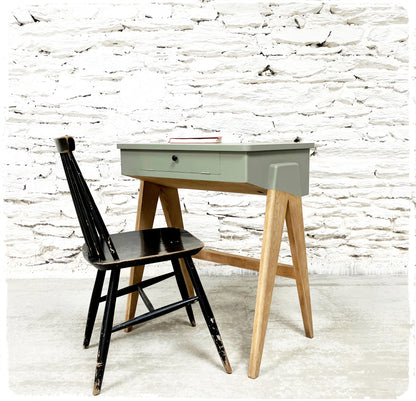 Bureau Pupitre Console Vintage Pieds Compas Revisité