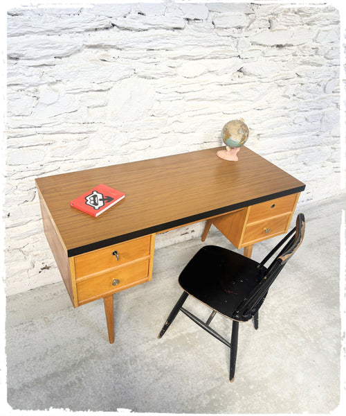 Bureau Vintage Pieds Compas Ekawerk Années 50