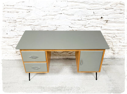 Bureau Vintage Pieds Compas Métal Revisité