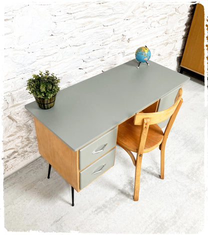 Bureau Vintage Pieds Compas Métal Revisité