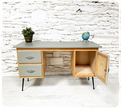 Bureau Vintage Pieds Compas Métal Revisité