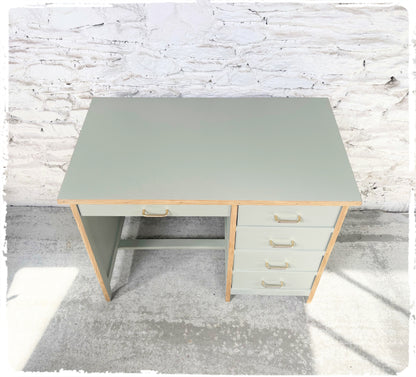 Bureau Vintage Revisité Gris Vert Clair