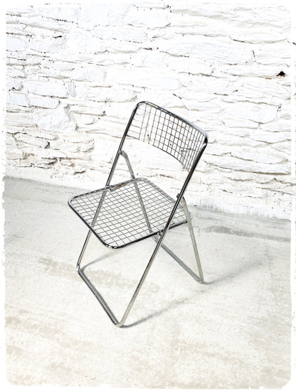 Chaise Pliante Chromée Vintage Ted Net Niels Gammelgaard IKEA