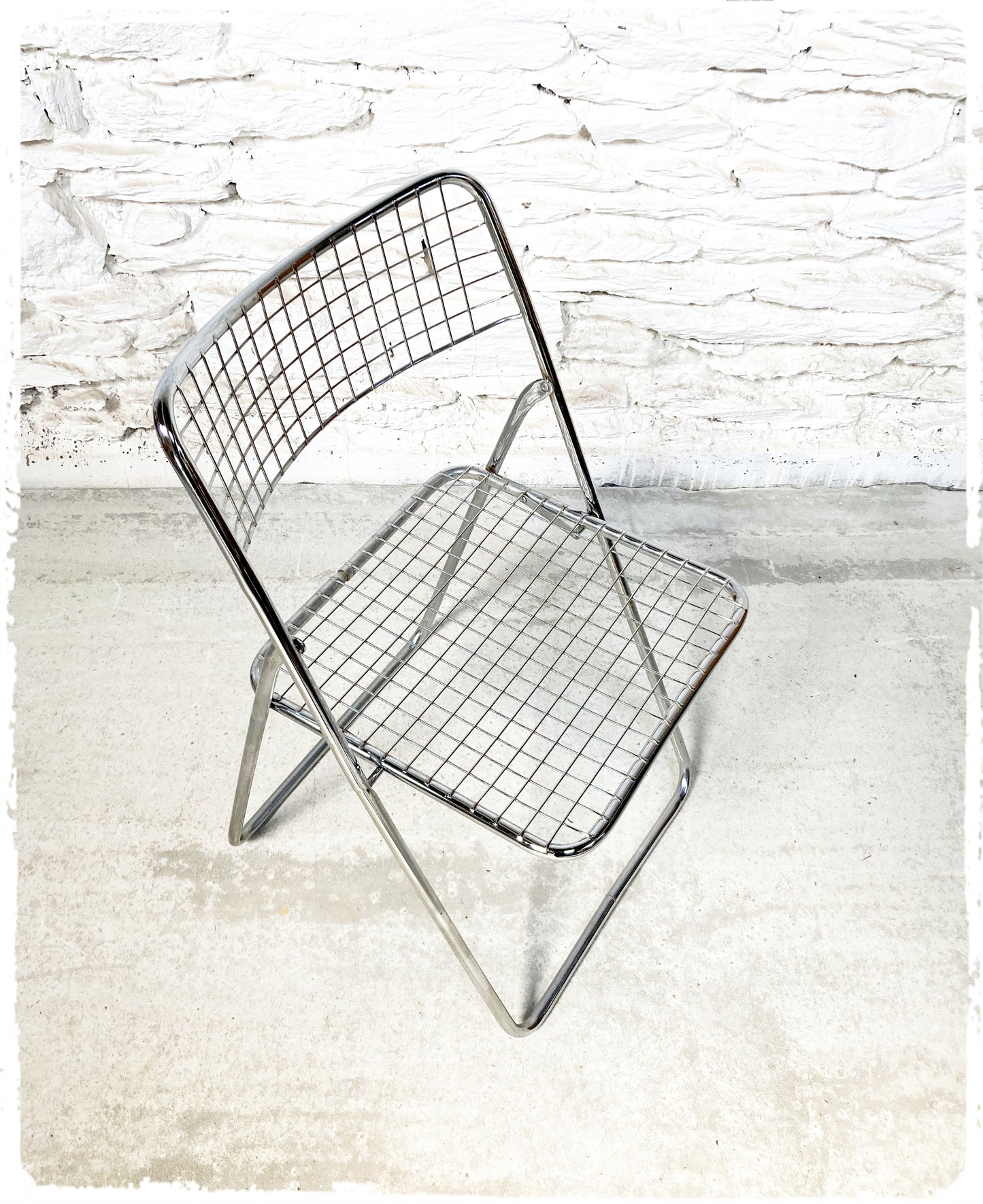 Chaise Pliante Chromée Vintage Ted Net Niels Gammelgaard IKEA