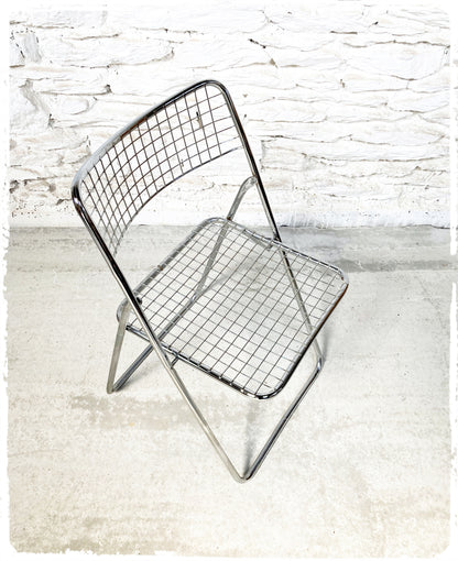 Chaise Pliante Chromée Vintage Ted Net Niels Gammelgaard IKEA