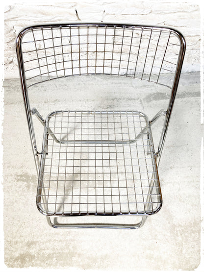 Chaise Pliante Chromée Vintage Ted Net Niels Gammelgaard IKEA