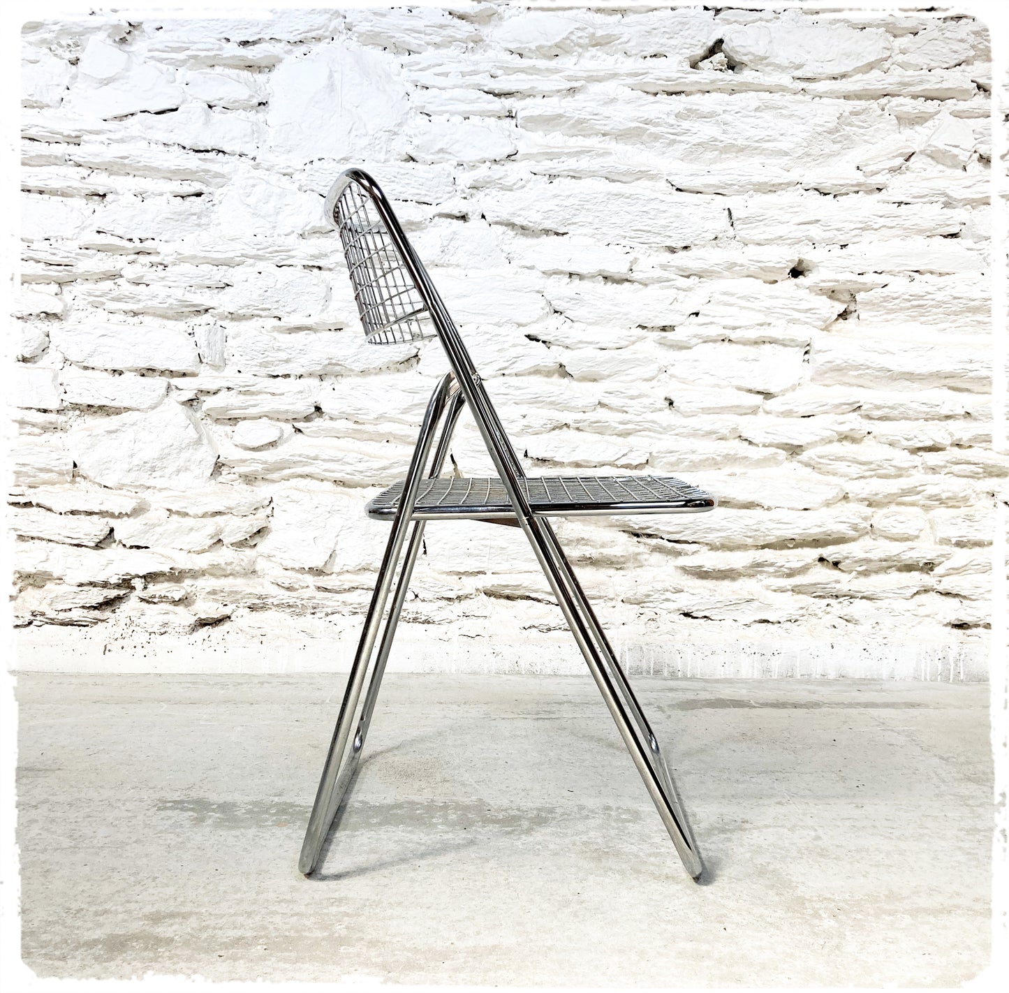 Chaise Pliante Chromée Vintage Ted Net Niels Gammelgaard IKEA