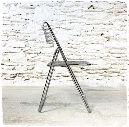 Chaise Pliante Chromée Vintage Ted Net Niels Gammelgaard IKEA
