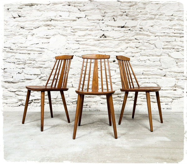 Chaise Vintage Pieds Compas ZPM Radomsko Poland