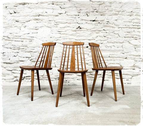 Chaise Vintage Pieds Compas ZPM Radomsko Poland