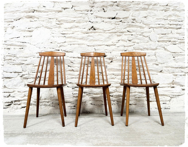 Chaise Vintage Pieds Compas ZPM Radomsko Poland