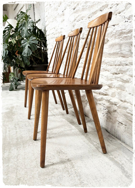 Chaise Vintage Pieds Compas ZPM Radomsko Poland