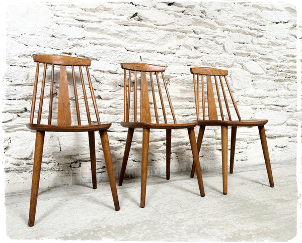 Chaise Vintage Pieds Compas ZPM Radomsko Poland