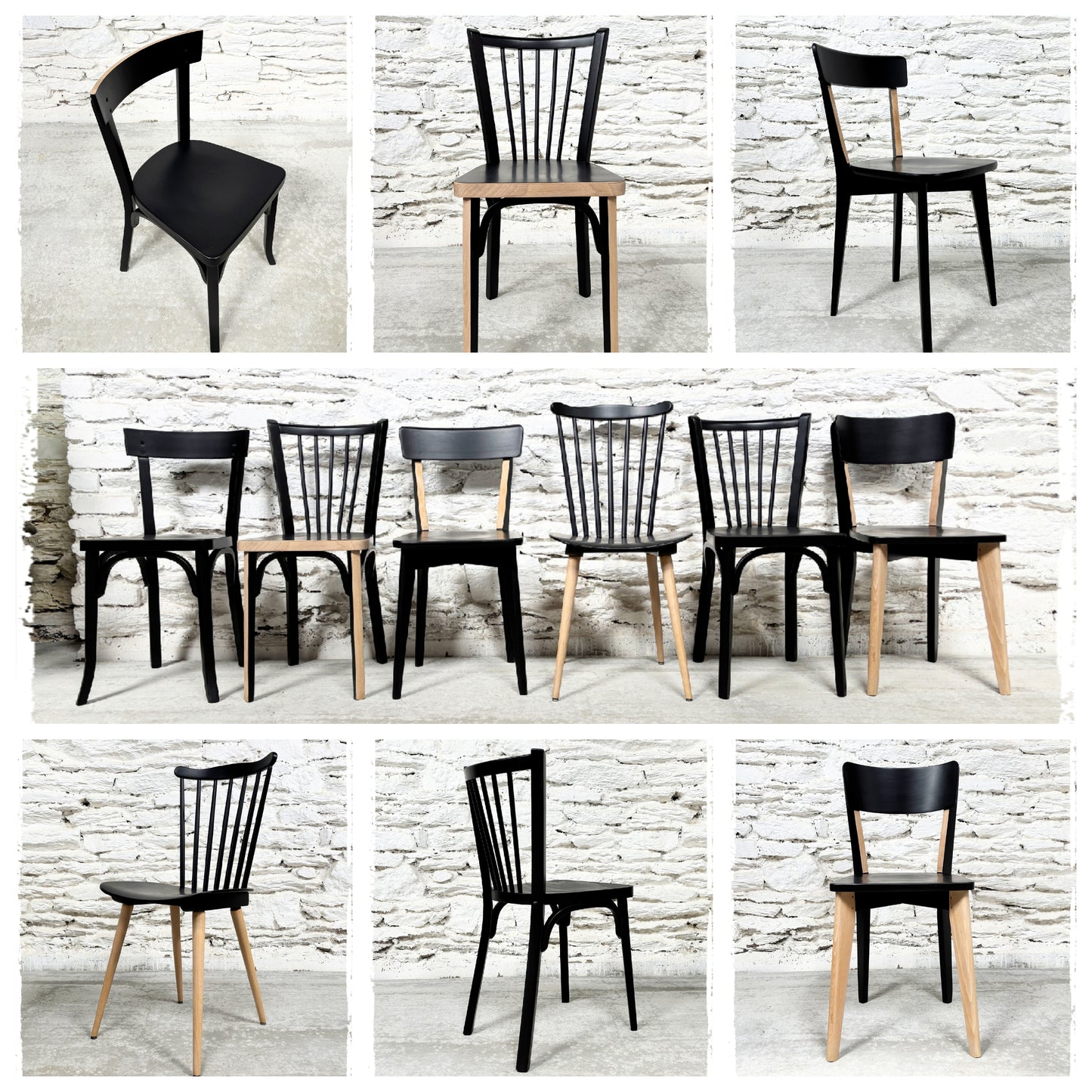 Chaises Bistrot Vintage Dépareillées Revisitées