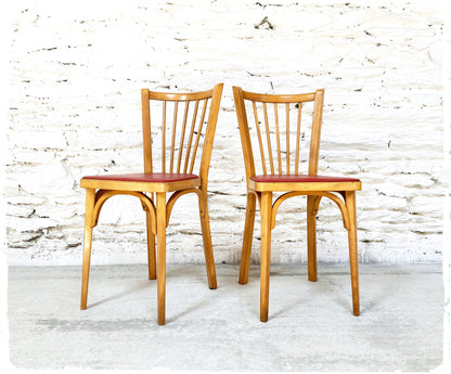 Paire de Chaises Bistrot Vintage Baumann Modèle "153"