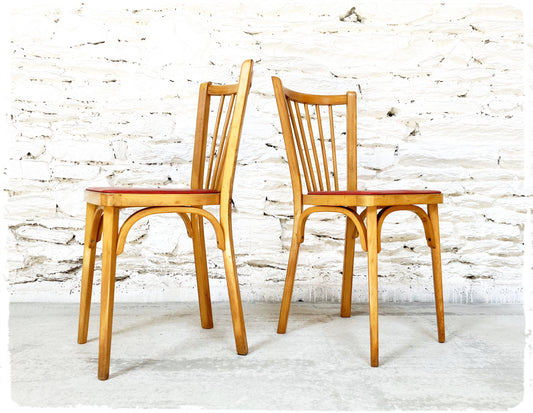 Paire de Chaises Bistrot Vintage Baumann Modèle "153"