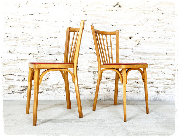 Paire de Chaises Bistrot Vintage Baumann Modèle "153"
