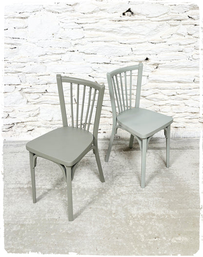 Paire de Chaises Bistrot Vintage Baumann Modèle "53" Revisitée