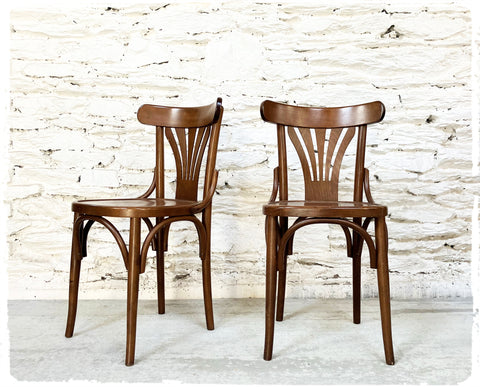 Paire de Chaises Bistrot Vintage Style Thonet