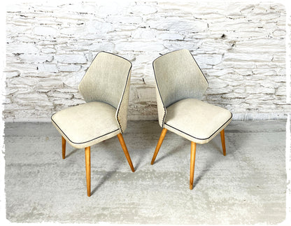 Paire de Chaises Cocktail Vintage Pieds Compas