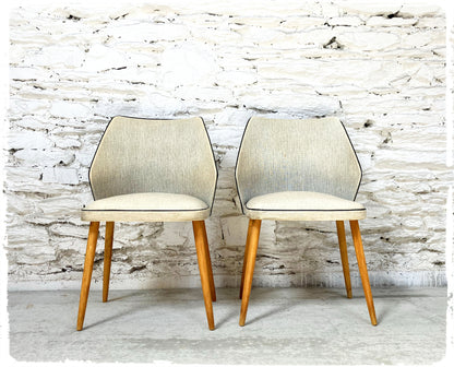 Paire de Chaises Cocktail Vintage Pieds Compas