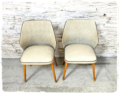 Paire de Chaises Cocktail Vintage Pieds Compas