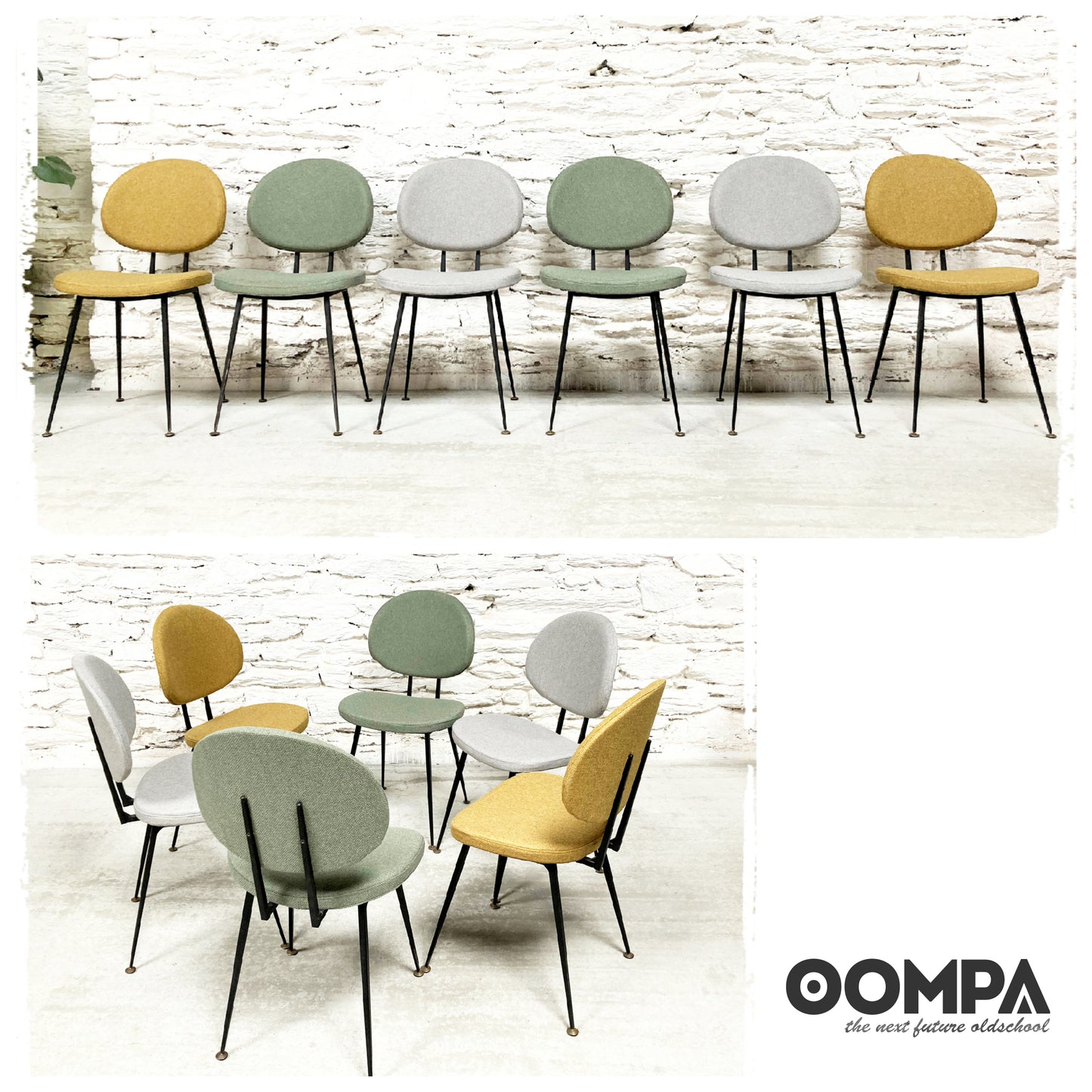 Paire de Chaises Vintage Style Pierre Paulin