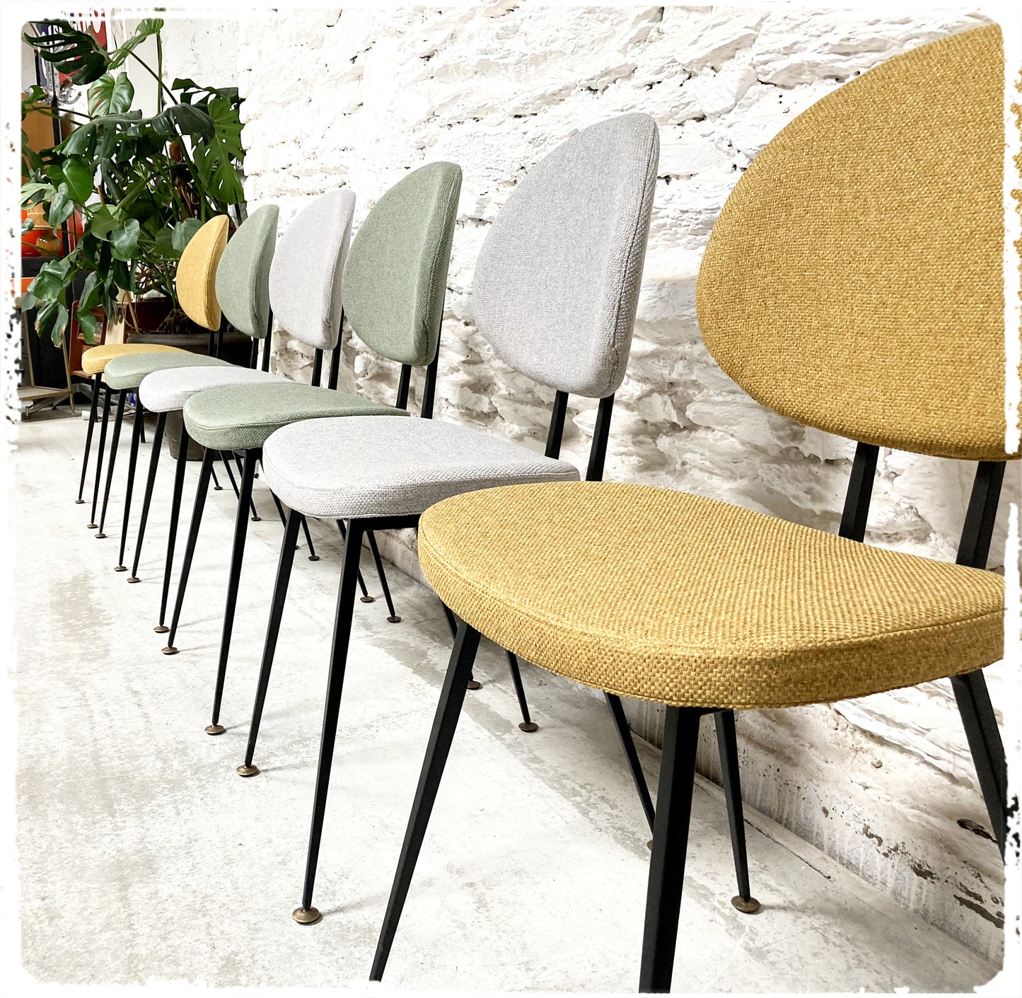 Paire de Chaises Vintage Style Pierre Paulin