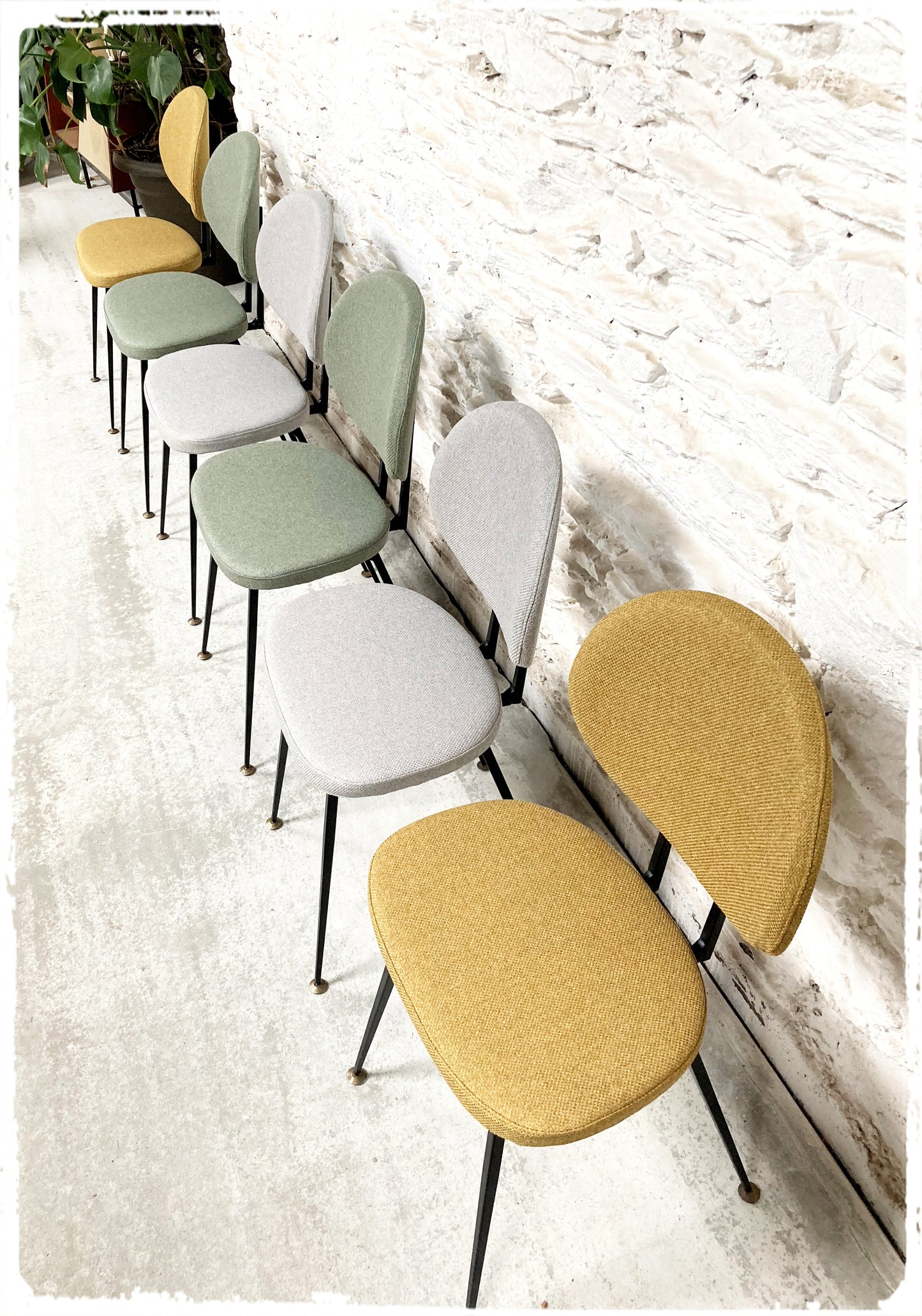 Paire de Chaises Vintage Style Pierre Paulin