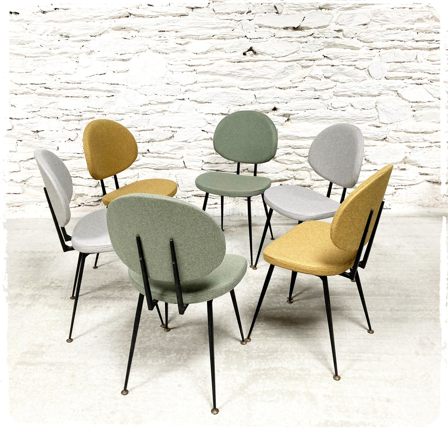 Paire de Chaises Vintage Style Pierre Paulin