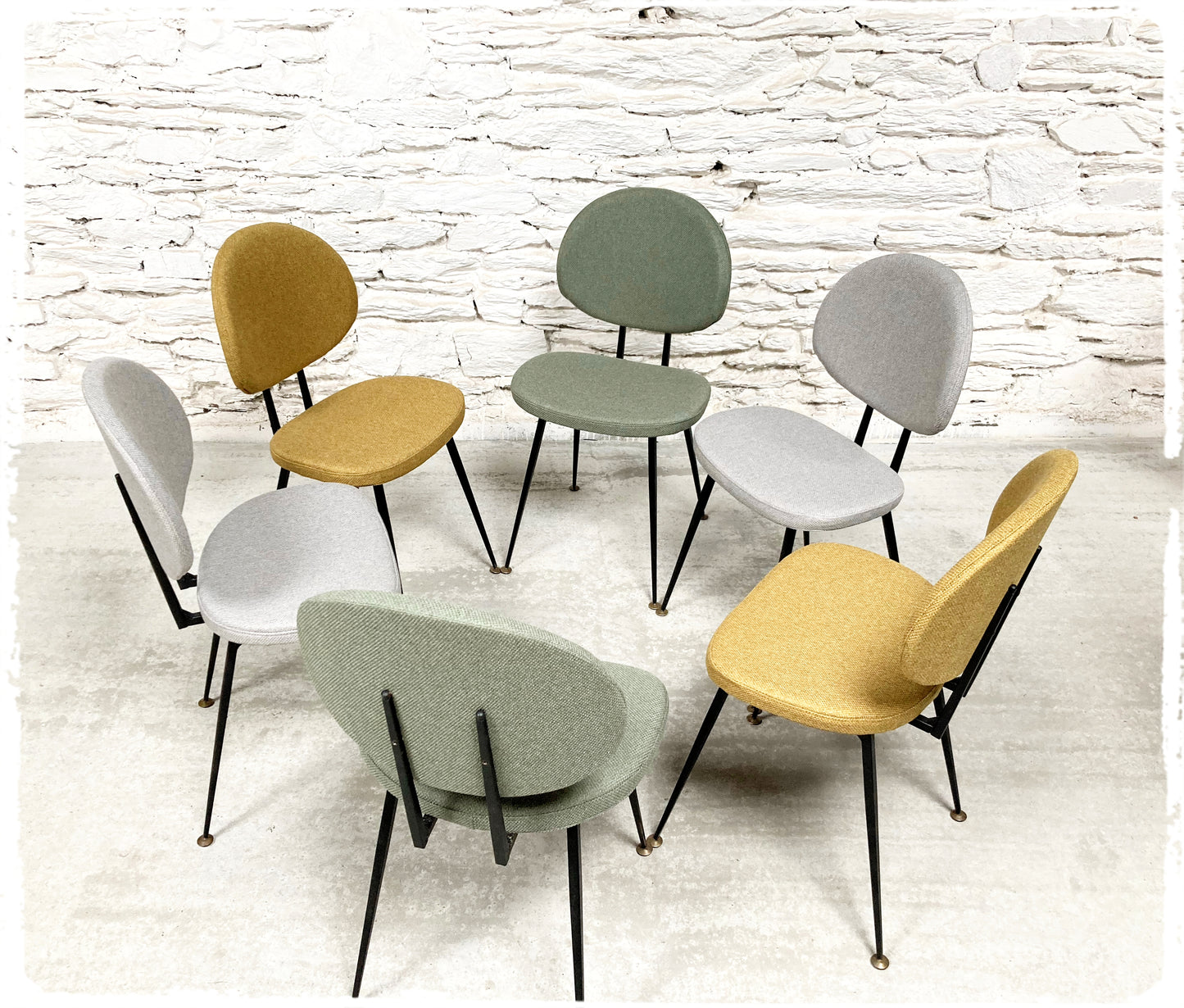 Paire de Chaises Vintage Style Pierre Paulin