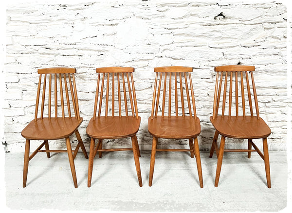 Suite de 4 Chaises Vintage Style Scandinave Années 60