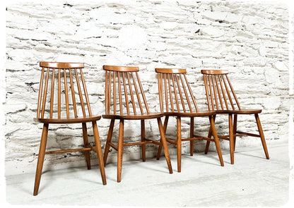 Suite de 4 Chaises Vintage Style Scandinave Années 60