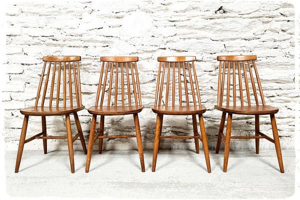 Suite de 4 Chaises Vintage Style Scandinave Années 60