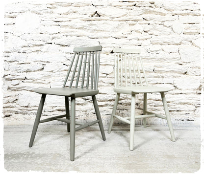 Paire de Chaises Vintage Style Scandinave Pieds Compas Revisitées