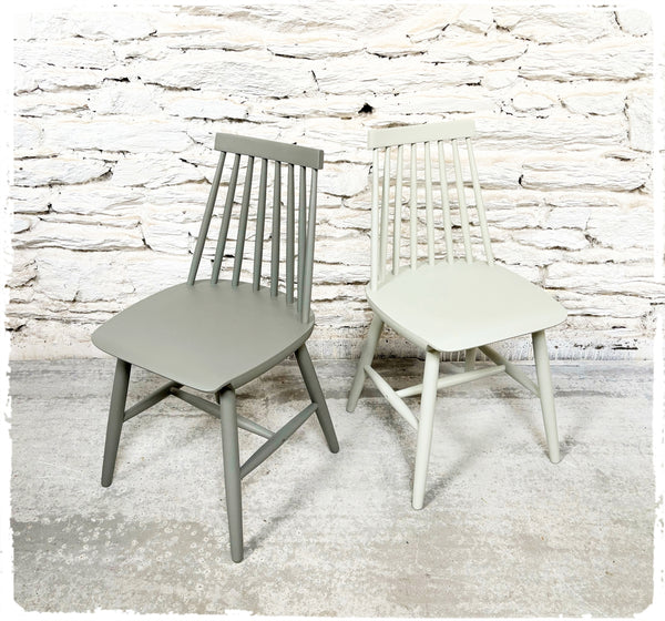 Paire de Chaises Vintage Style Scandinave Pieds Compas Revisitées