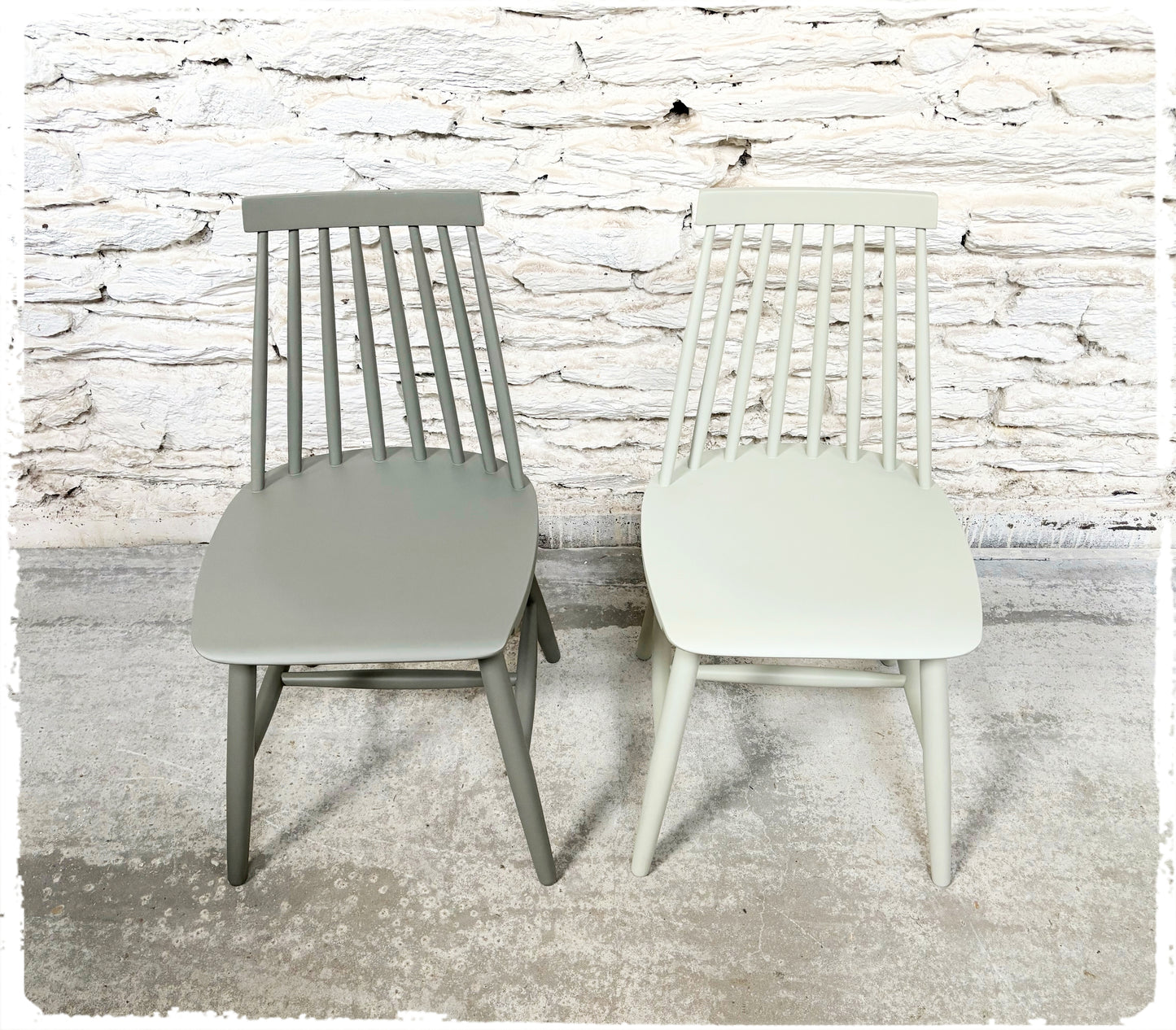 Paire de Chaises Vintage Style Scandinave Pieds Compas Revisitées