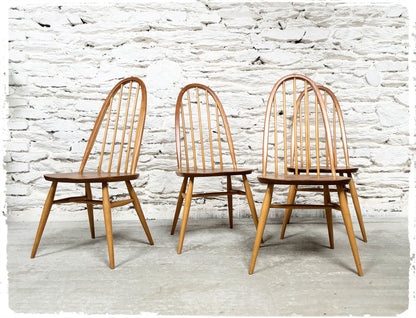 Chaises Windsor Vintage Ercol Quaker Bois Doré