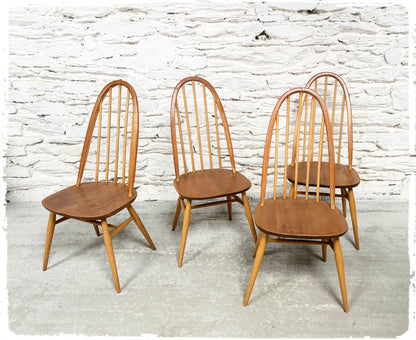 Chaises Windsor Vintage Ercol Quaker Bois Doré