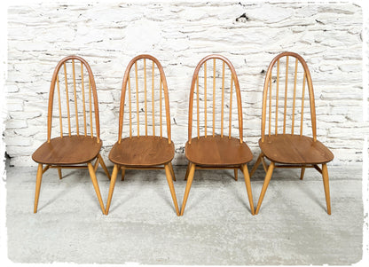 Chaises Windsor Vintage Ercol Quaker Bois Doré