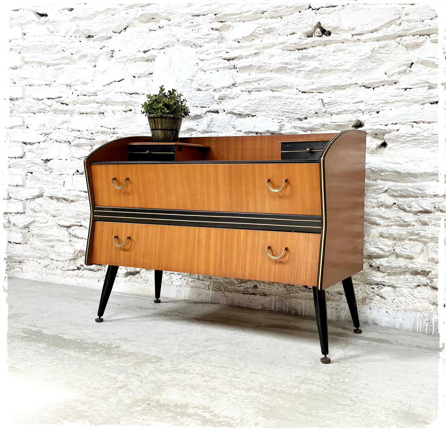 Commode Vintage Pieds Compas Noirs