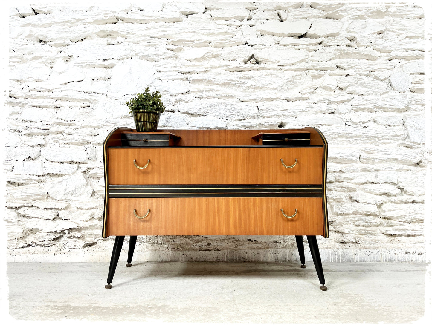 Commode Vintage Pieds Compas Noirs