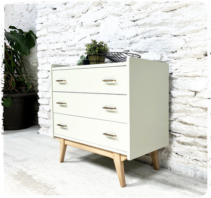 Commode Vintage Pieds Compas Gris Vert Clair