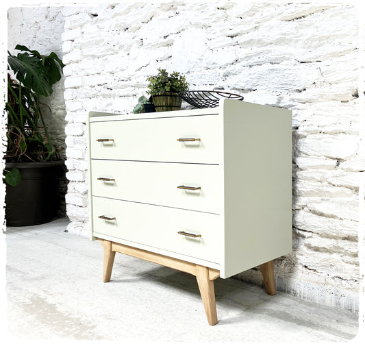 Commode Vintage Pieds Compas Gris Vert Clair
