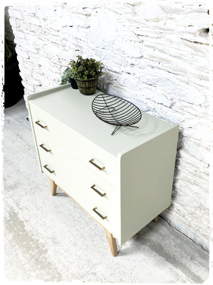 Commode Vintage Pieds Compas Gris Vert Clair