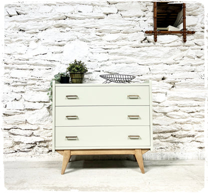 Commode Vintage Pieds Compas Gris Vert Clair