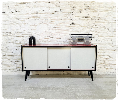 Enfilade Basse Vintage Formica Pieds Compas